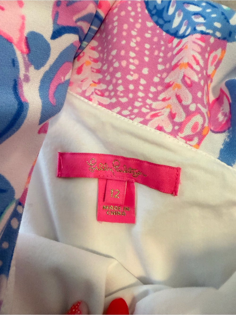 Lilly Pulitzer Pink Floral One-Shoulder Ruffle Shift Dress - Picture 7 of 10